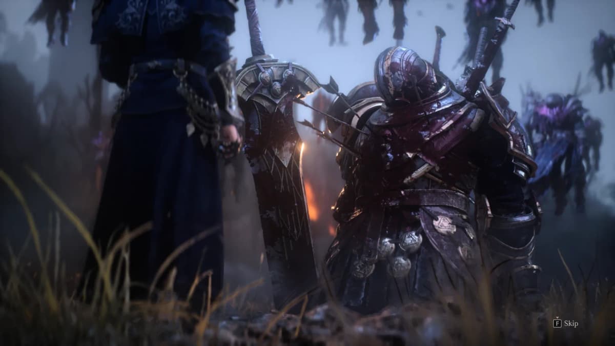 The intro mixes slow cinematic shots with an online world 3