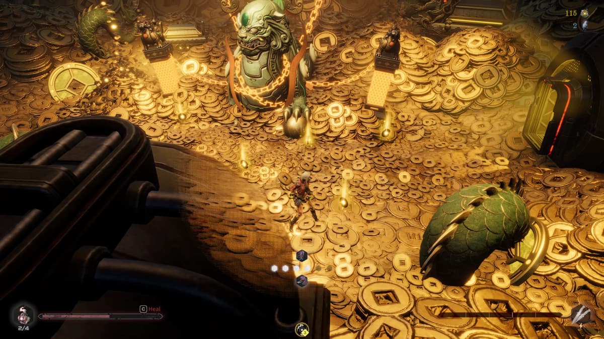 The Pixiu treasure room full of coins. Image credit 1