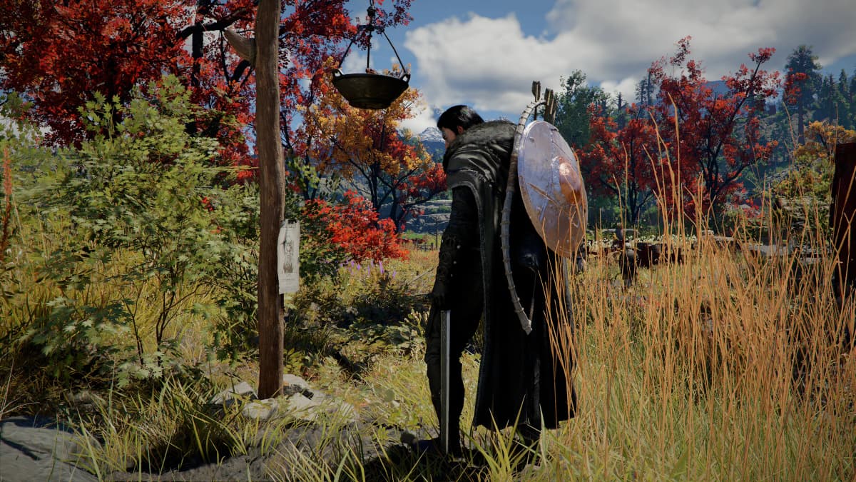 Kliff exploring Pywel in Crimson Desert, which is scheduled to receive DLC in 2026.