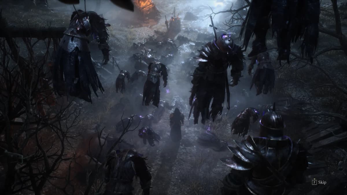 The intro mixes slow cinematic shots with an online world 2